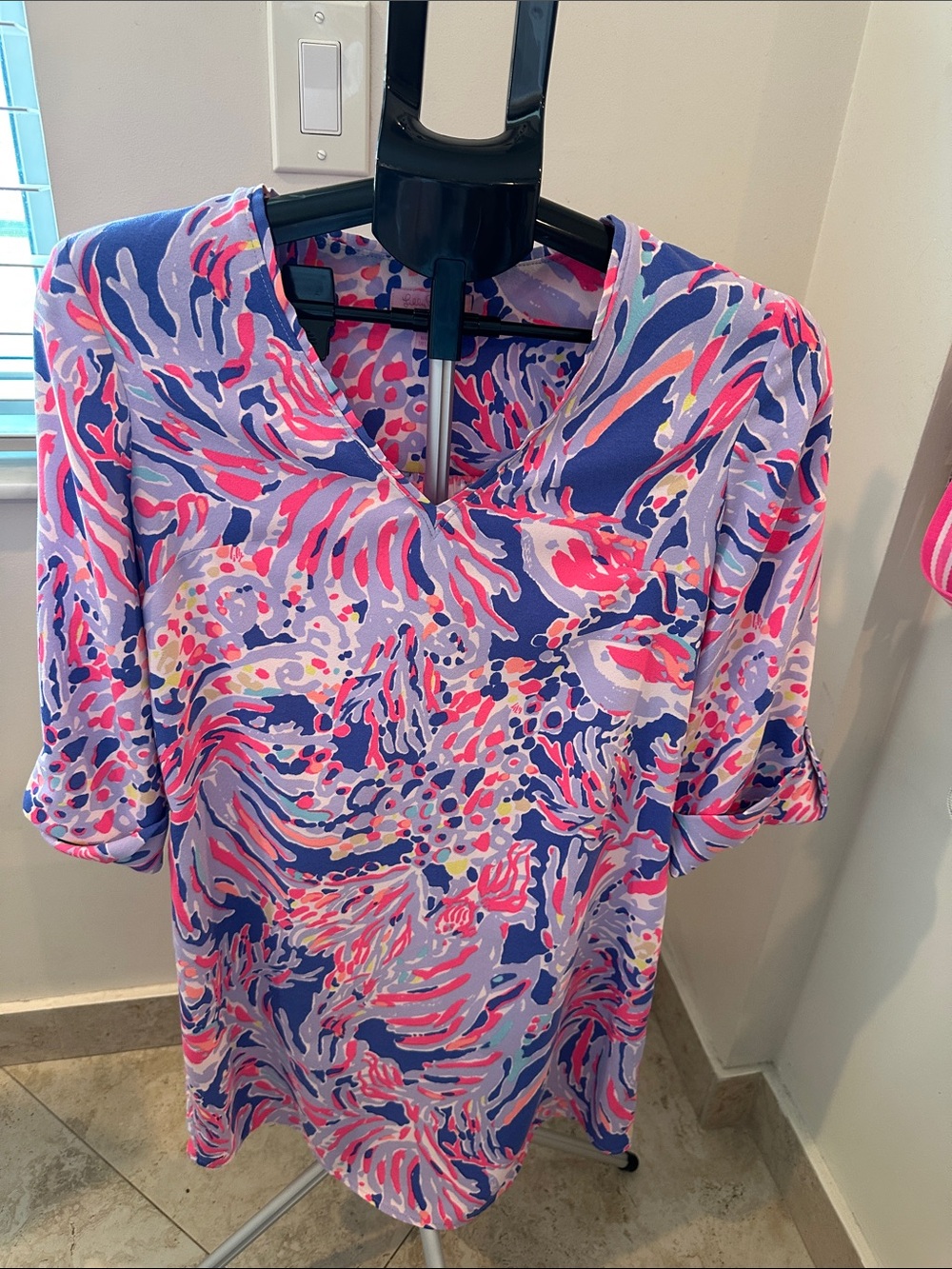 Lilly Pulitzer Pink Label Multicolor Swirl Dress in Pink & Blue